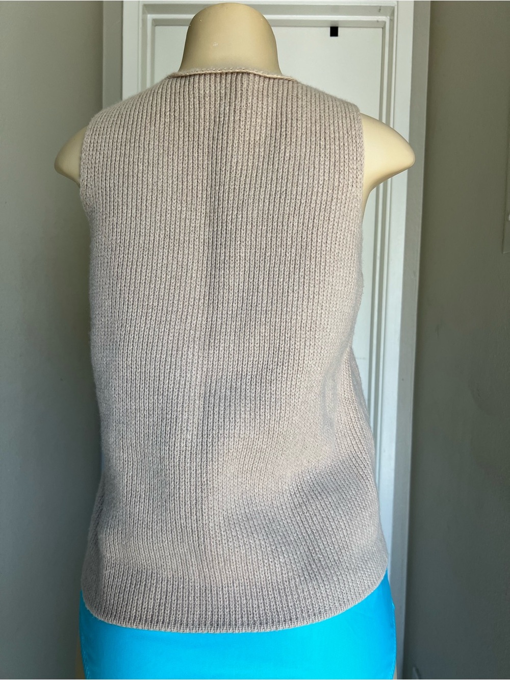 MaxMara Camel Ribbed Knit Tank Top - Picture 3 of 8